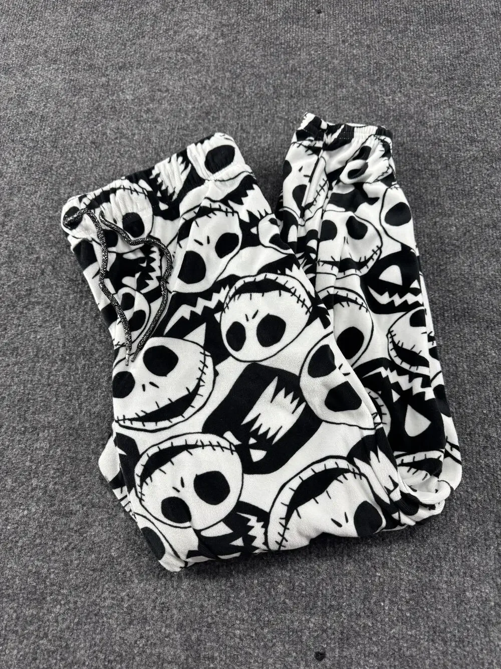 Disney Nightmare Before Christmas Pajama Pants Kids 8-10 Jack Fleece Black